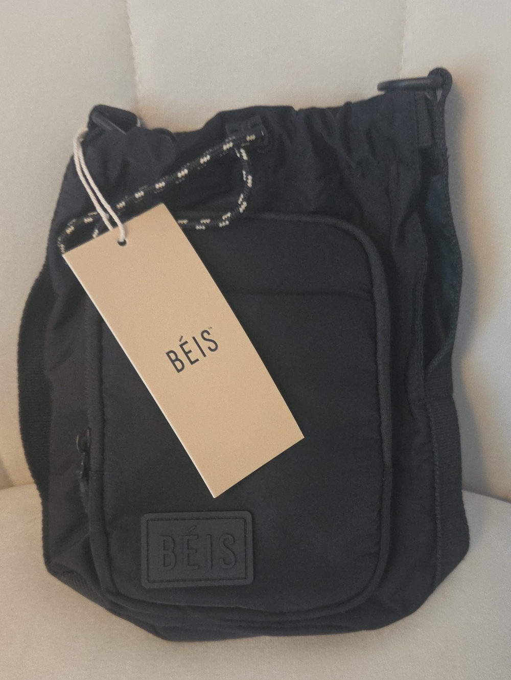 BEIS Black Magnetic Crossbody Bag